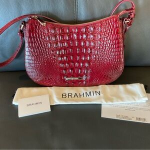 Brahmin Red Croc-Embossed Women's Bag